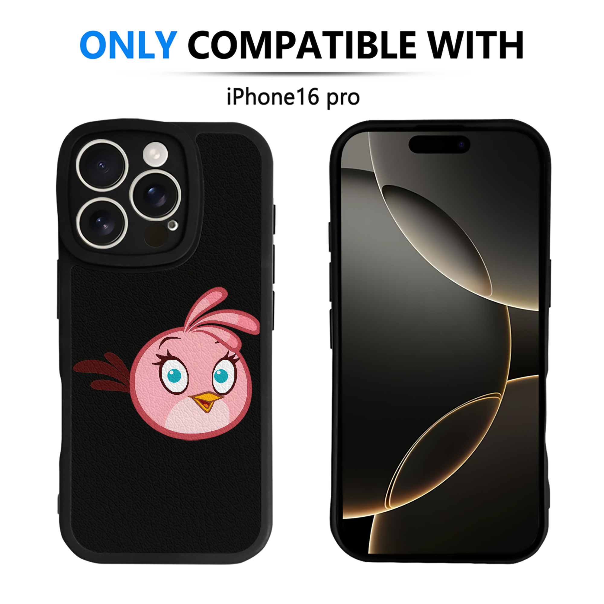 （画像用） Angry Birds アングリーバード 【iPhone 16シリーズ対応】シリコンスマホケース（レザー調） 材質：シリコン